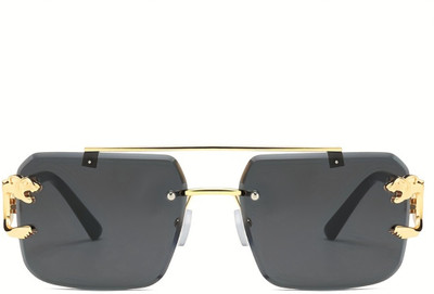 AKAYI Retro Square Sunglasses(For Men, Black)