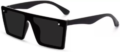 AGFashion Retro Square Sunglasses(For Men & Women, Black)