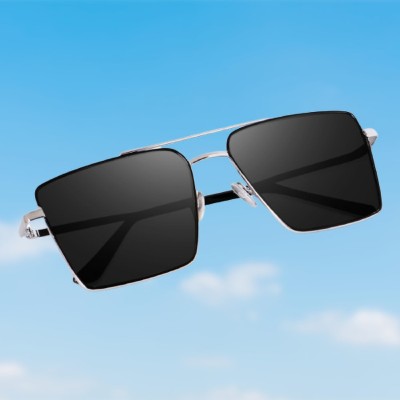 Supreno Round Sunglasses(For Men & Women, Black)