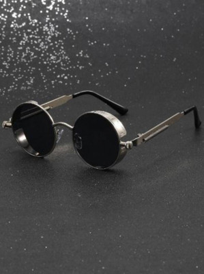 skylark Round, Shield Sunglasses(For Boys & Girls, Black)