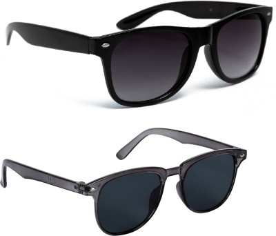 TheWhoop Wayfarer Sunglasses(For Men & Women, Black)