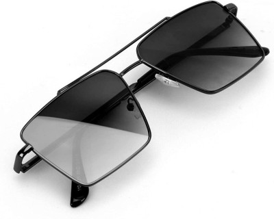 MKzone Retro Square, Cat-eye, Oval, Round, Wayfarer, Rectangular, Sports, Wrap-around Sunglasses(For Men & Women, Black)