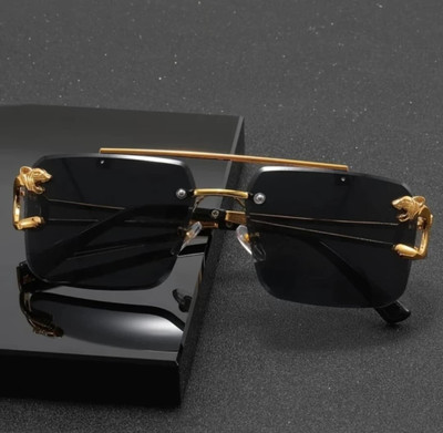 Menaal creation Retro Square Sunglasses(For Men, Black)
