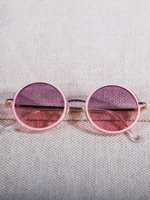 Dukiekooky Round Sunglasses(For Boys & Girls, Pink)