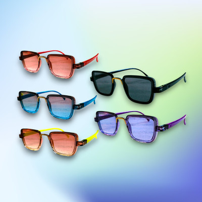 kbkids Rectangular Sunglasses(For Boys & Girls, Multicolor)