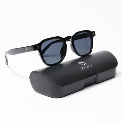 Eyejack Retro Square Sunglasses(For Men & Women, Black)