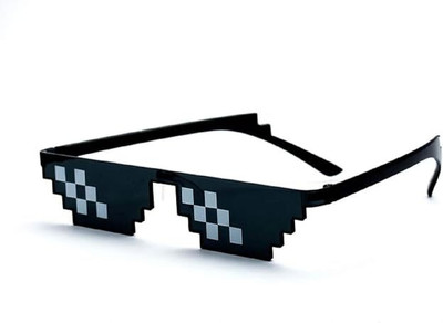ENSHINE COLLECTION Rectangular Sunglasses(For Men, Black)