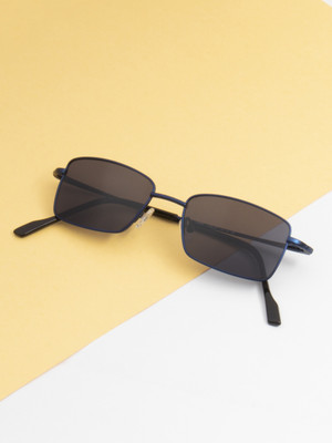 Ted Smith Rectangular Sunglasses(For Men & Women, Black)