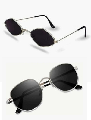 ARSunglasses Wrap-around, Oval Sunglasses(For Men & Women, Black)
