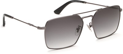 POLICE Retro Square Sunglasses(For Men, Grey)