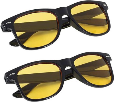 Legend Eyewear Wayfarer, Rectangular Sunglasses(For Men & Women, Yellow)