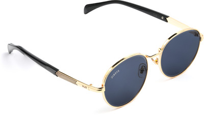 Eyeric Round Sunglasses(For Men & Women, Blue)