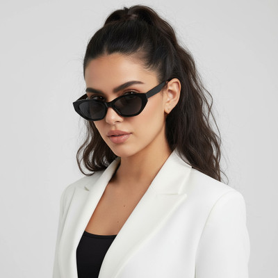 PERKEY Cat-eye Sunglasses(For Women, Black)