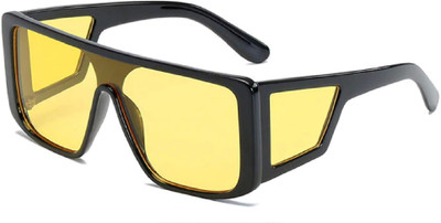 Augen Over-sized Sunglasses(For Men & Women, Yellow)