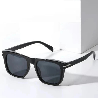 EBRA Sunglass Rectangular, Wayfarer Sunglasses(For Men & Women, Black)