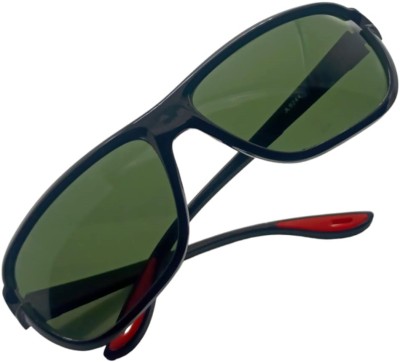 GANSTA Wrap-around Sunglasses(For Men & Women, Green)