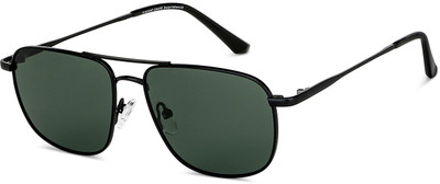 VINCENT CHASE by Lenskart Rectangular Sunglasses(For Men & Women, Green)
