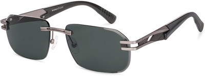 Lenskart STUDIO Rectangular Sunglasses(For Men & Women, Green)