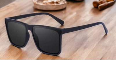 Shade House Retro Square Sunglasses(For Men, Black)