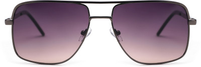 Accentz Retro Square Sunglasses(For Men & Women, Purple)