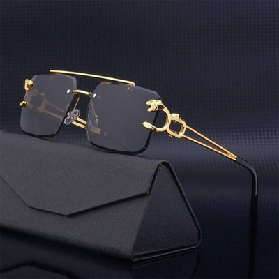 Dannilo Rectangular Sunglasses(For Men & Women, Black)
