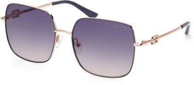 GUESS Retro Square Sunglasses(For Women, Grey)