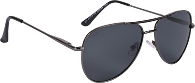 AISLIN Aviator Sunglasses(For Men & Women, Black)