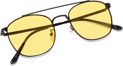 PETER JONES Retro Square Sunglasses(For Men & Women, Yellow)