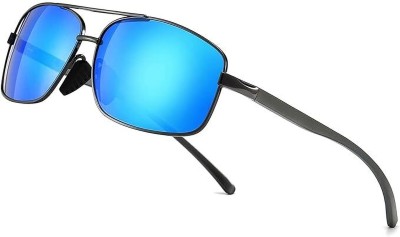 TOUGH STYLE Rectangular, Spectacle  Sunglasses(For Men & Women, Blue)