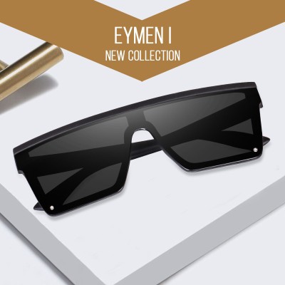 Eymen I Wayfarer, Rectangular Sunglasses(For Men & Women, Grey)