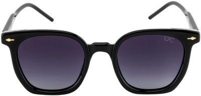 HEXXA Over-sized, Rectangular, Retro Square, Wrap-around Sunglasses(For Men, Clear)