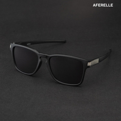aferelle Retro Square Sunglasses(For Men & Women, Black)