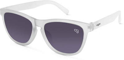 Woggles Retro Square Sunglasses(For Boys & Girls, Black)