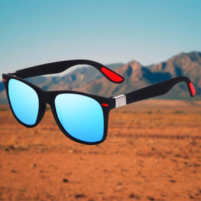 Supreno Wayfarer Sunglasses(For Men, Blue)