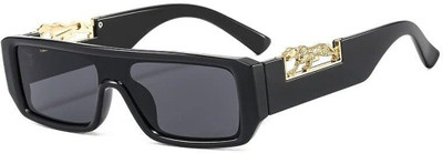 Being Better Rectangular Sunglasses(For Men & Women, Black)