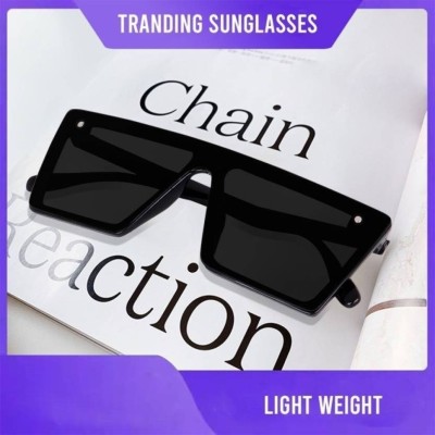 AgTrendz Over-sized Sunglasses(For Men, Black)