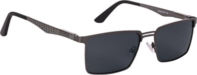 AISLIN Rectangular Sunglasses(For Men & Women, Black)