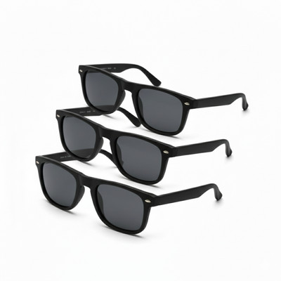 NUVIO Wayfarer Sunglasses(For Men & Women, Black)