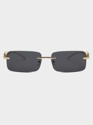 Dyana Core Rectangular Sunglasses(For Men & Women, Black)