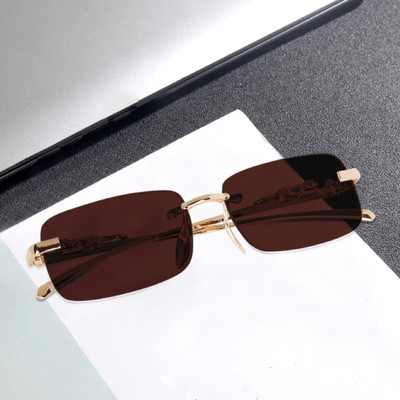 eyedens Rectangular Sunglasses(For Men & Women, Brown)
