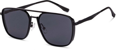 VINCENT CHASE Retro Square Sunglasses(For Men & Women, Grey)