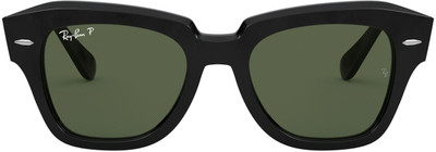 Ray-Ban Retro Square Sunglasses(For Men & Women, Green)