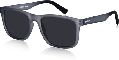 Dervin Retro Square Sunglasses(For Men & Women, Black)