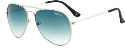 ROYAL SON Aviator Sunglasses(For Men, Green, Clear)