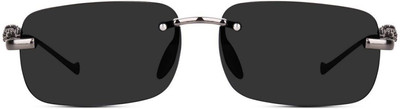 Zadinga Retro Square Sunglasses(For Boys & Girls, Black)