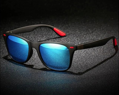SUN STYLE Rectangular Sunglasses(For Men, Black)