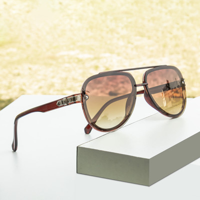 jiebo Aviator Sunglasses(For Men & Women, Brown)