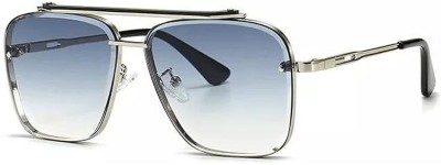 4Flaunt Retro Square Sunglasses(For Men & Women, Blue)