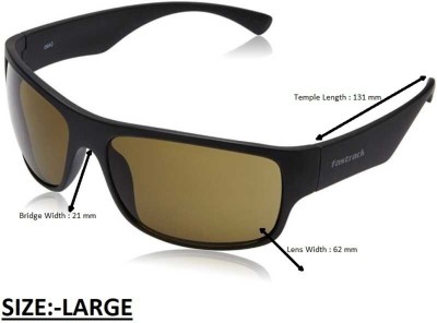 Fastrack Wrap-around, Rectangular Sunglasses(For Men & Women, Brown)