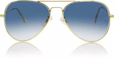 Dark Romance Aviator Sunglasses(For Men, Blue)